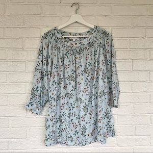 Suzanne Betro blue floral tunic size S